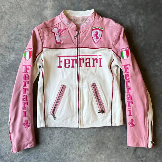 Fr Pink Leather Jacket