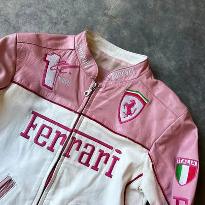 Fr Pink Leather Jacket