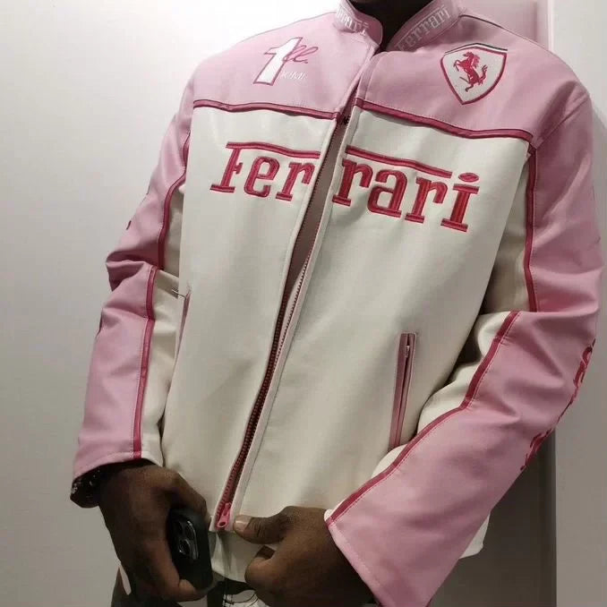 Fr Pink Leather Jacket