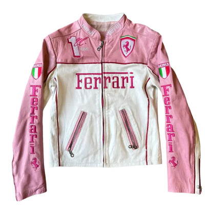 Fr Pink Leather Jacket